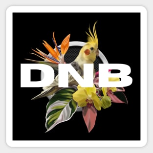 DNB - Tropical Cockatiel Bass Bird Sticker